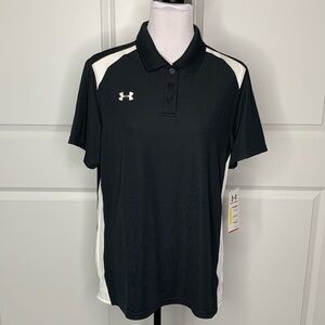 NWT Large Under Armour Semi-Fitted Polo Heat Gear